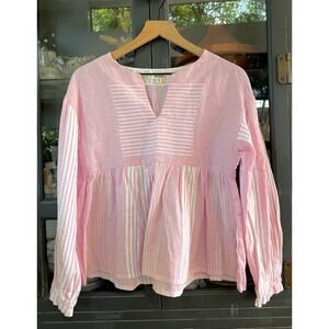lemlem Pink and White Striped Top - NWOT - Size Small